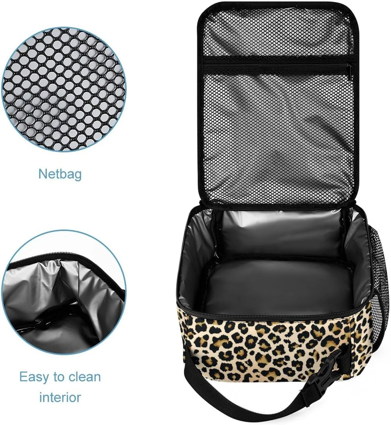 3PCS Classic Leopard Backpack Set, Lightweight Durable Daypack Cute Laptop Bag with Lunch Bags, Stylish Shoulders Backpack with Multiple Pockets(Classic Leopard)