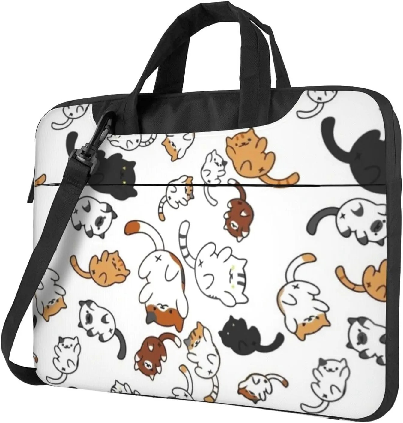 Act Cute Cats Modern 13-15.6 Inch Laptop Bag For Man And Women, Computer Messenger Bag, Trendy Shoulder Strap Design