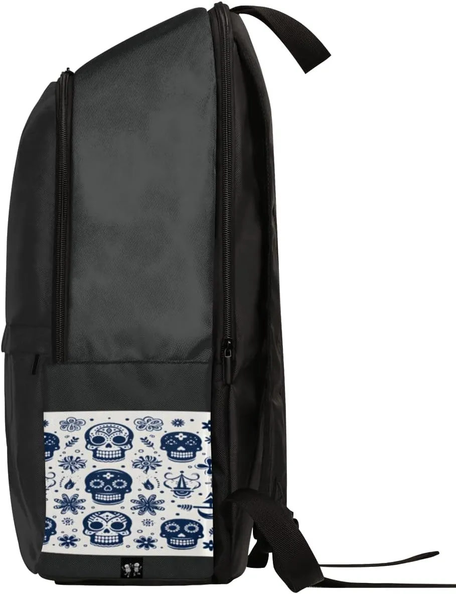 Backpack Casual Backpack for Men and Women Carry on Backpack Travel Backpack for Men Large Capacity Skull Backpacks Lightweight Laptop Backpack Premium Business Backpack Simple Daypack Backpacks,Black