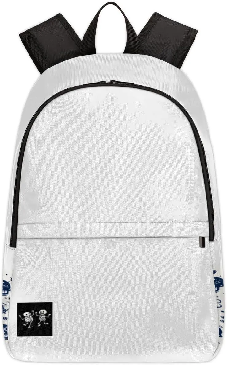 Backpack Casual Backpack for Men and Women Carry on Backpack Travel Backpack for Men Large Capacity Skull Backpacks Lightweight Laptop Backpack Premium Business Backpack Simple Daypack Backpacks,White