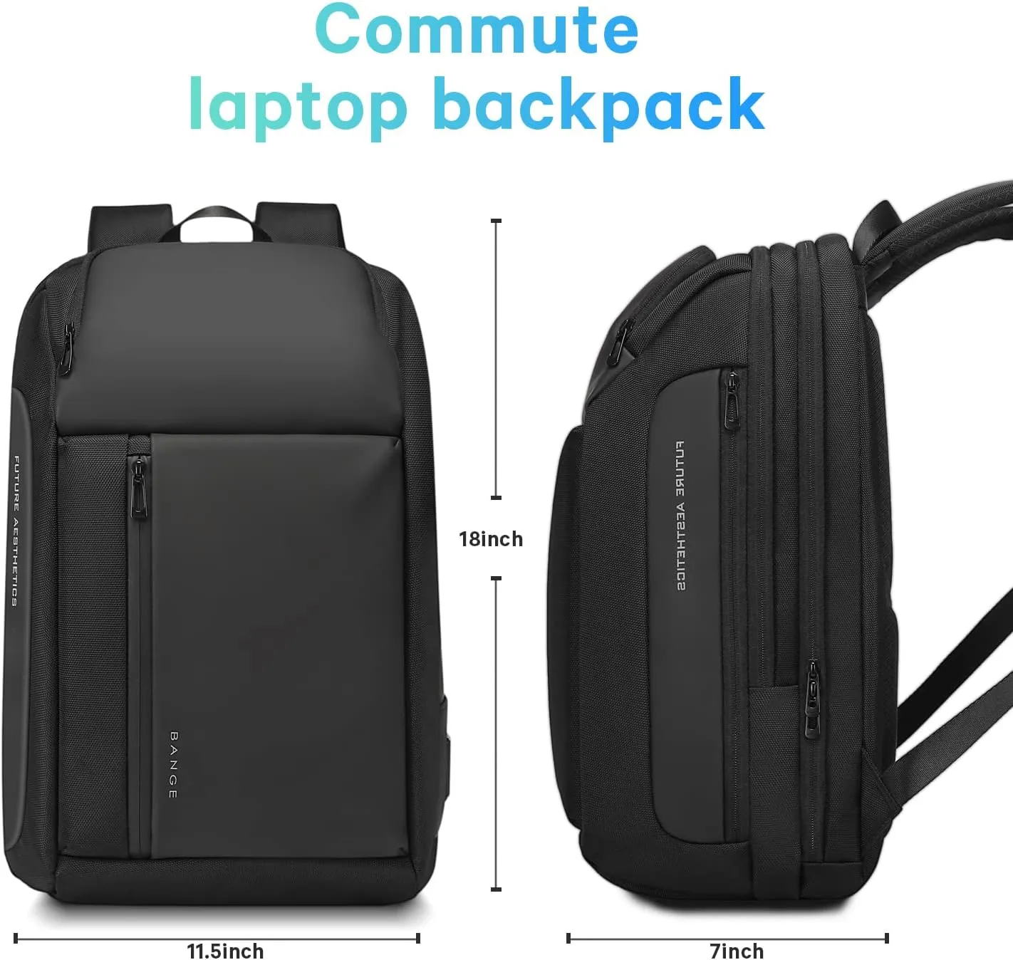 BANGE Travel Backpacks, Overnight Laptop Carry-On Backpack for Airplanes, Waterproof 15.6 inch Laptop Backpack for Men and Women