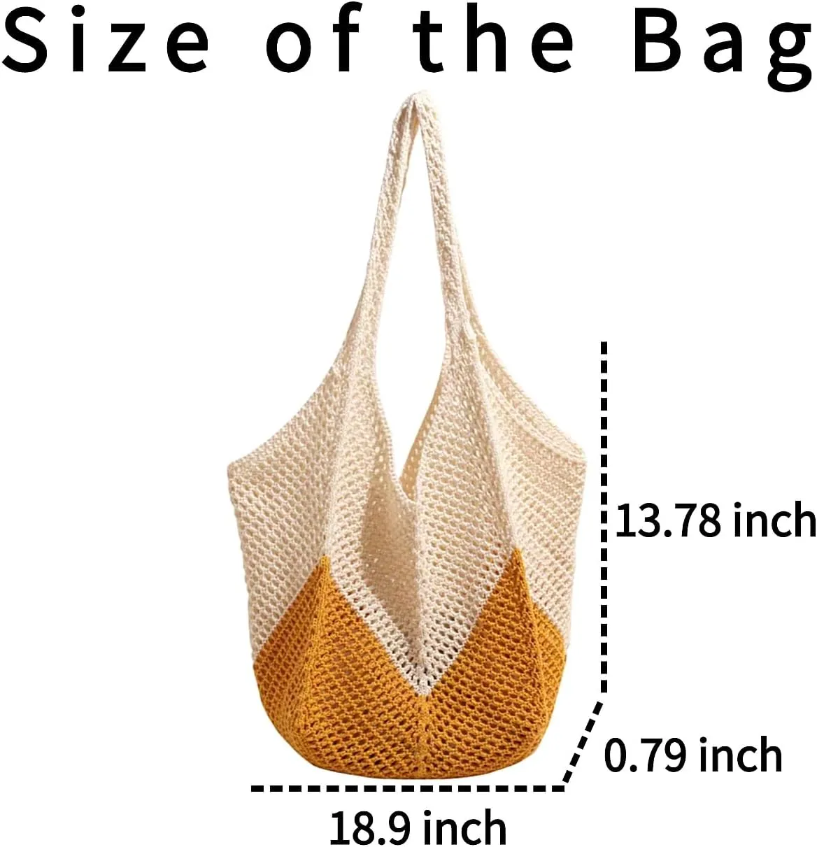 Beach Crochet Bag for Women, Aesthetic Hobo Mesh Woven Tote Simple Modern Trendy Bags for Summer Vacation Picnic Travel