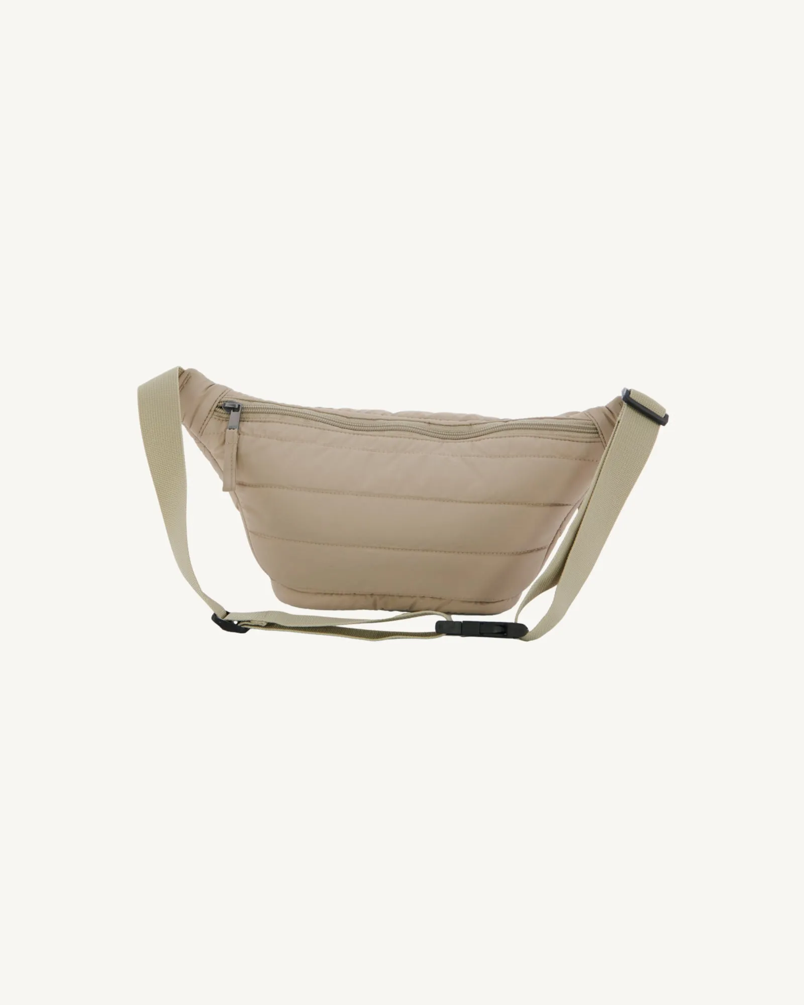Beige Dena bi-fabric waistbag