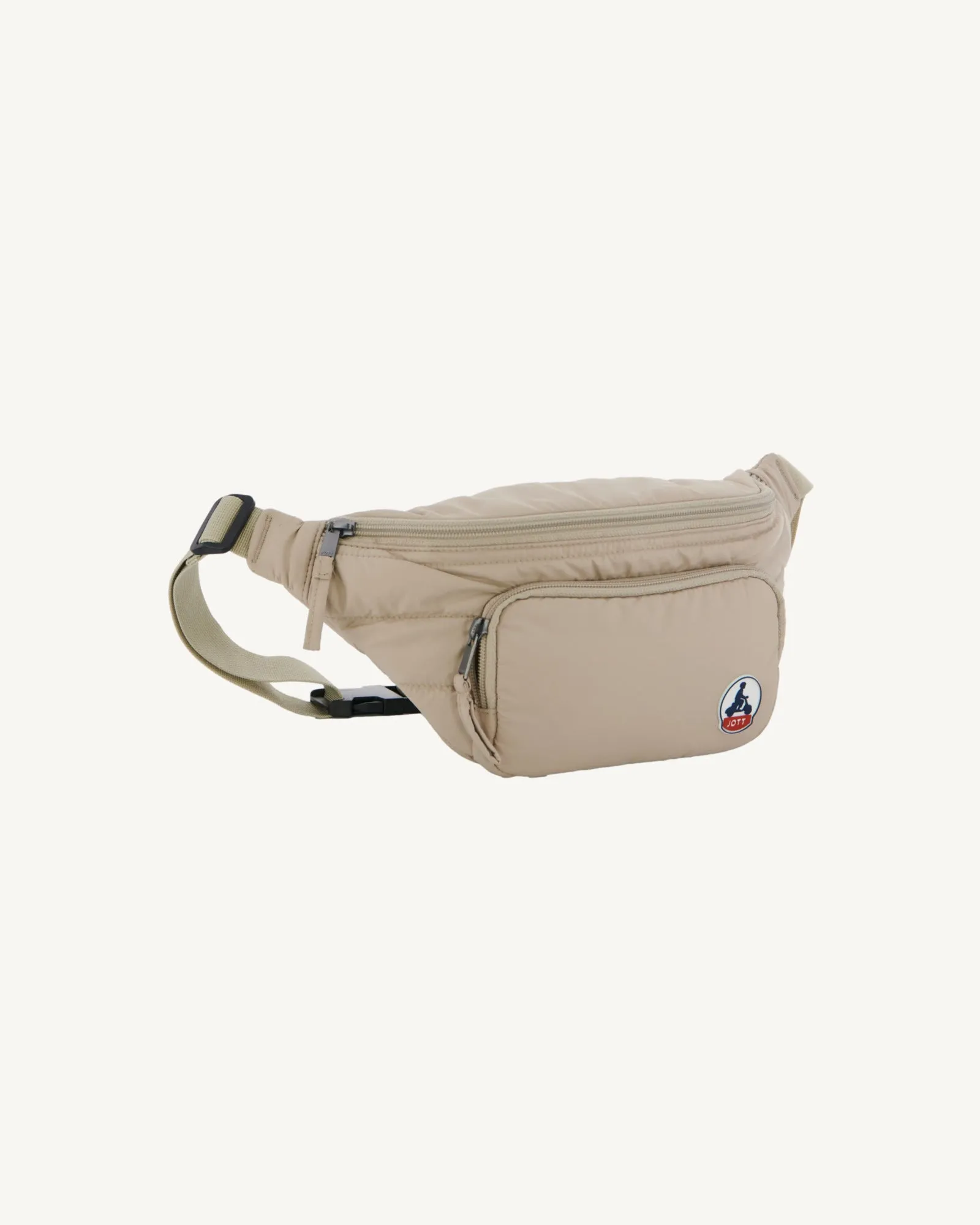 Beige Dena bi-fabric waistbag