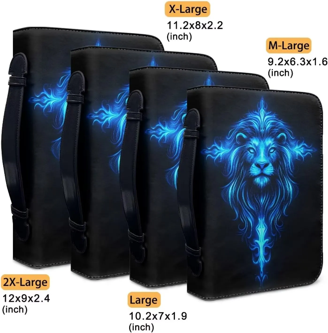 Bible Cover Men and Women's Lightweight PU Leather Bible Carrying Case Bible Cover for Church Handy Scripture bag