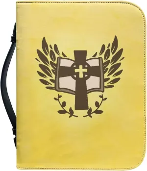 Bible Cover Men and Women's Lightweight PU Leather Bible Carrying Case Bible Cover for Church Handy Scripture bag