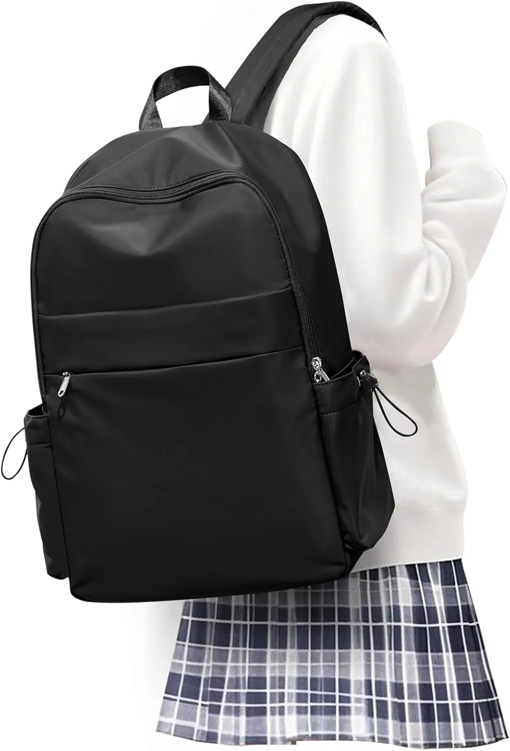Black Backpack for Women School College Work Teen Backpack Bookbag Middle High School Bag Girls Boys Backpacks Men Casual Daypack Backpacks with Laptop Compartment mochilas para mujer