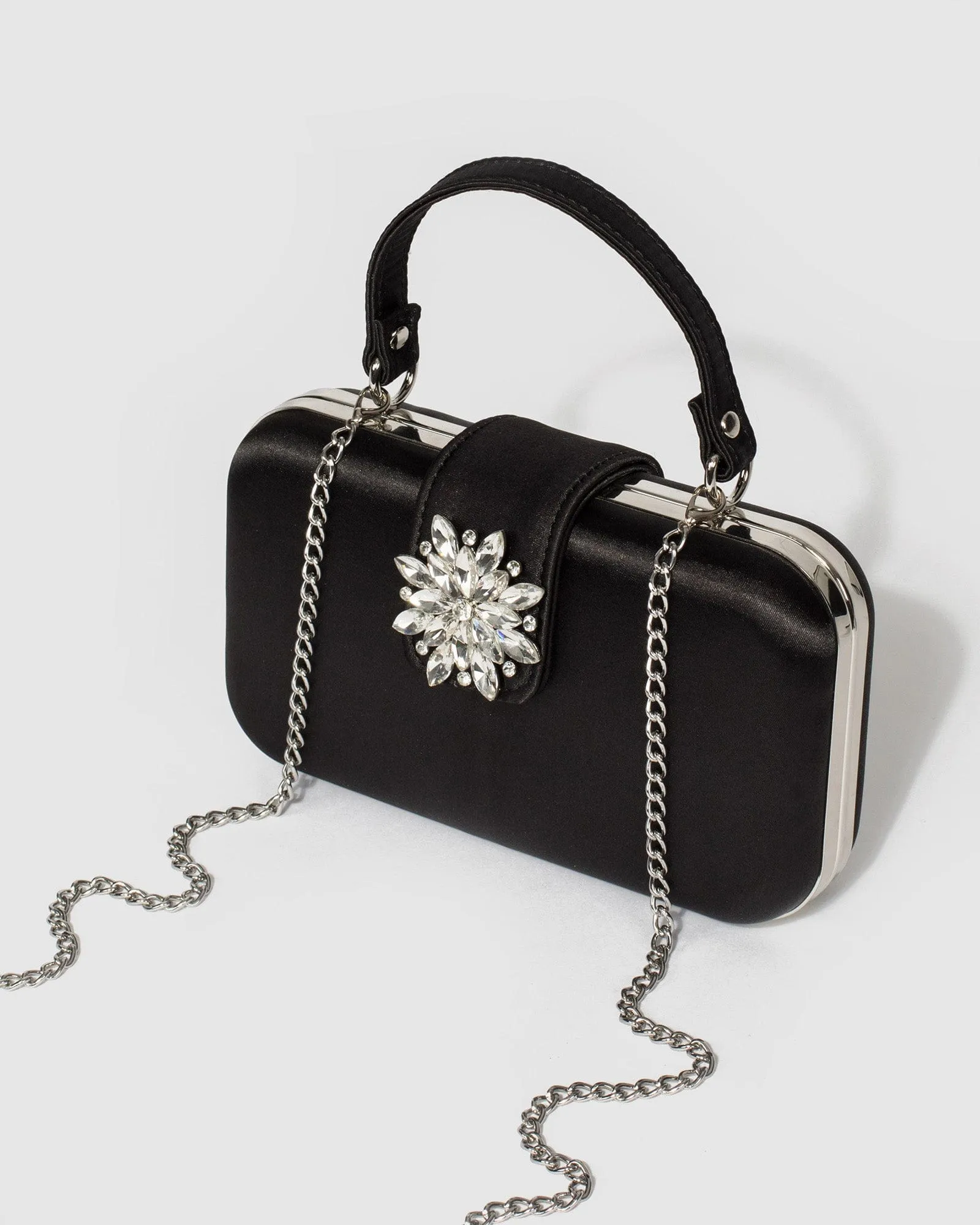 Black Penelope Hardcase Clutch Bag