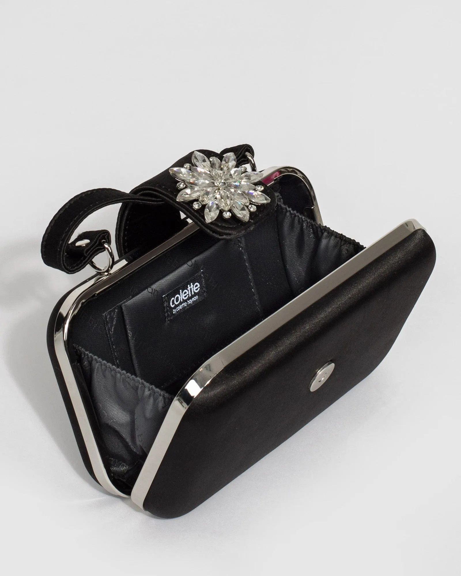 Black Penelope Hardcase Clutch Bag