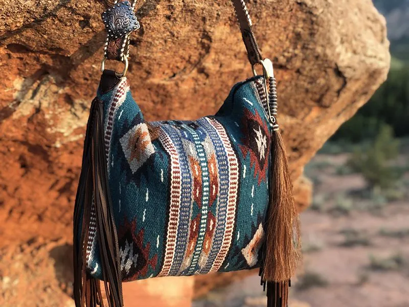 Bohemian Wave Colors Beach Wayuu Tote Mochila Canvas Bags