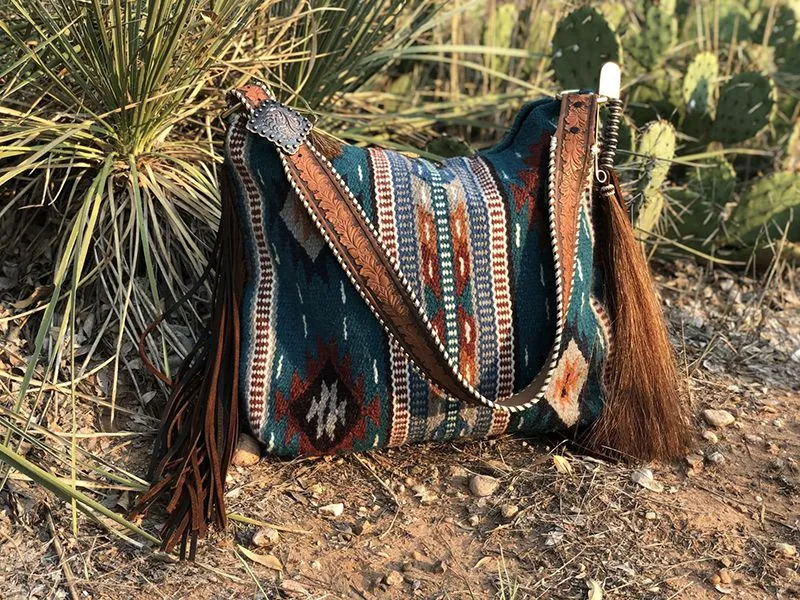 Bohemian Wave Colors Beach Wayuu Tote Mochila Canvas Bags