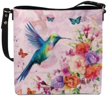 Boho Bags for Women Leather Handbag Shoulder Bucket Crossbody Purse
