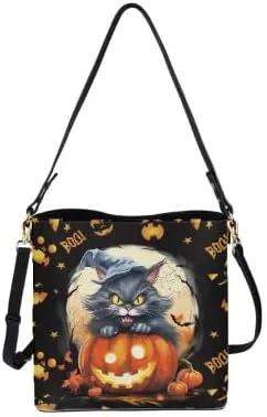 Boho Bags for Women Leather Handbag Shoulder Bucket Crossbody Purse