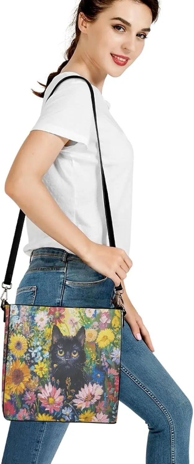Boho Bags for Women Leather Handbag Shoulder Bucket Crossbody Purse