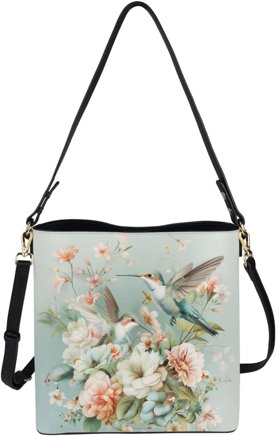 Boho Bags for Women Leather Handbag Shoulder Bucket Crossbody Purse