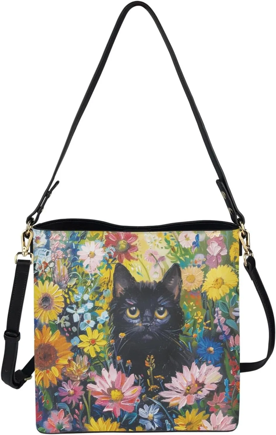 Boho Bags for Women Leather Handbag Shoulder Bucket Crossbody Purse