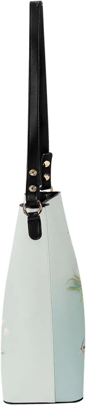 Boho Bags for Women Leather Handbag Shoulder Bucket Crossbody Purse