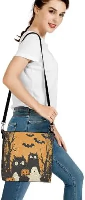 Boho Bags for Women Leather Handbag Shoulder Bucket Crossbody Purse