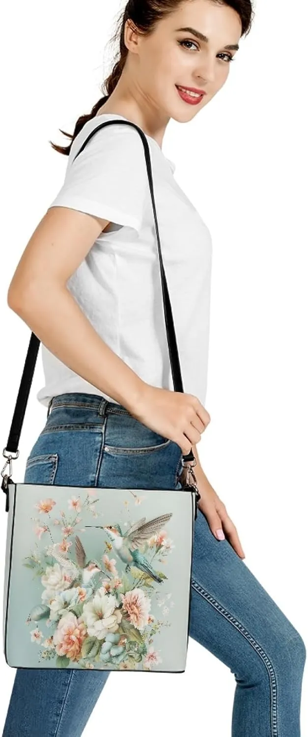 Boho Bags for Women Leather Handbag Shoulder Bucket Crossbody Purse