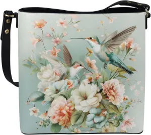Boho Bags for Women Leather Handbag Shoulder Bucket Crossbody Purse