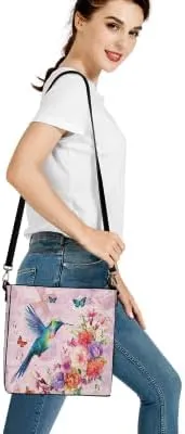 Boho Bags for Women Leather Handbag Shoulder Bucket Crossbody Purse