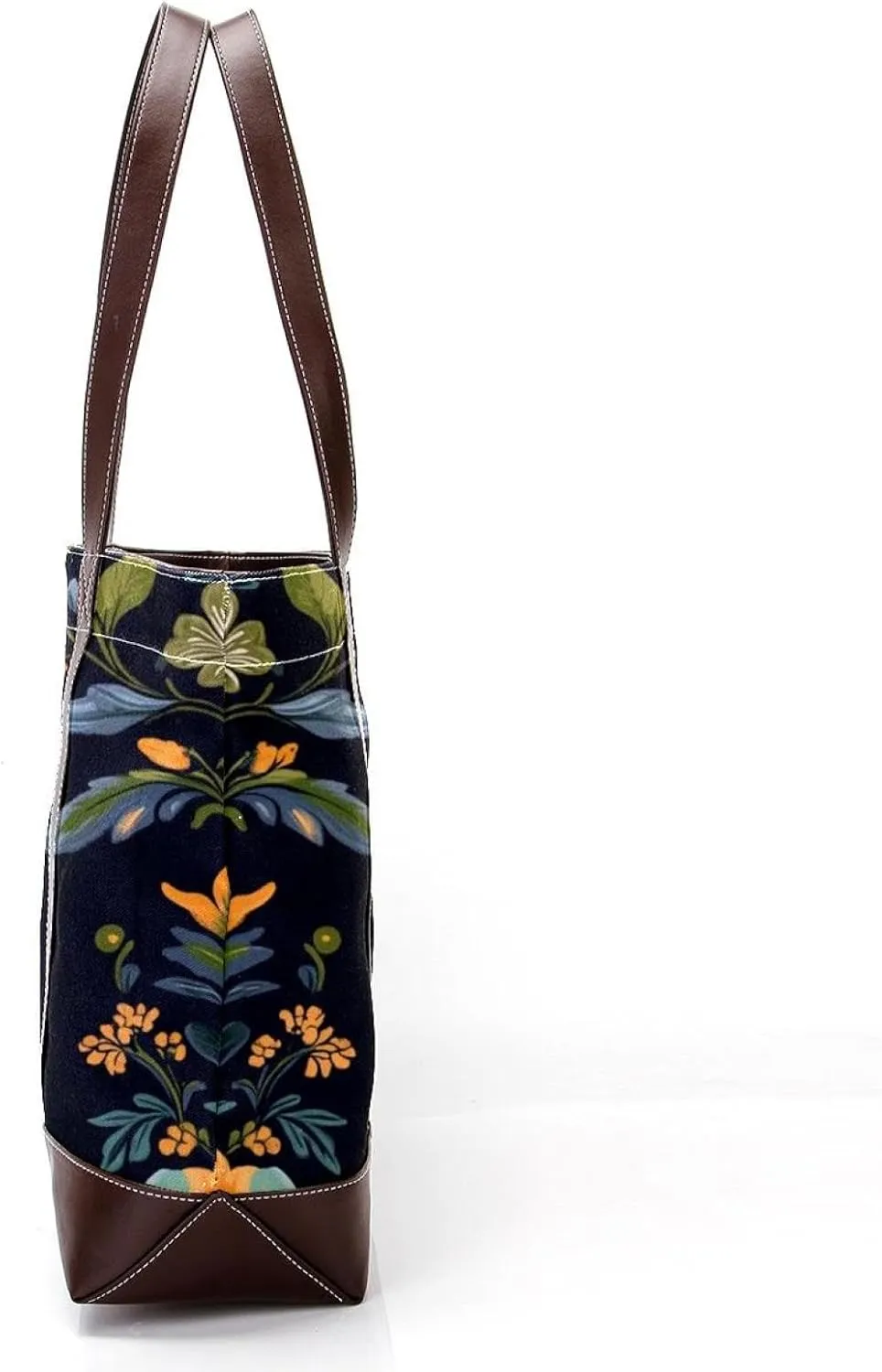 Boho Floral-34 Tote Bags Durable Leather Canvas Purses and Handbags for Women Top Handle Shoulder Satchel Hobo Bags