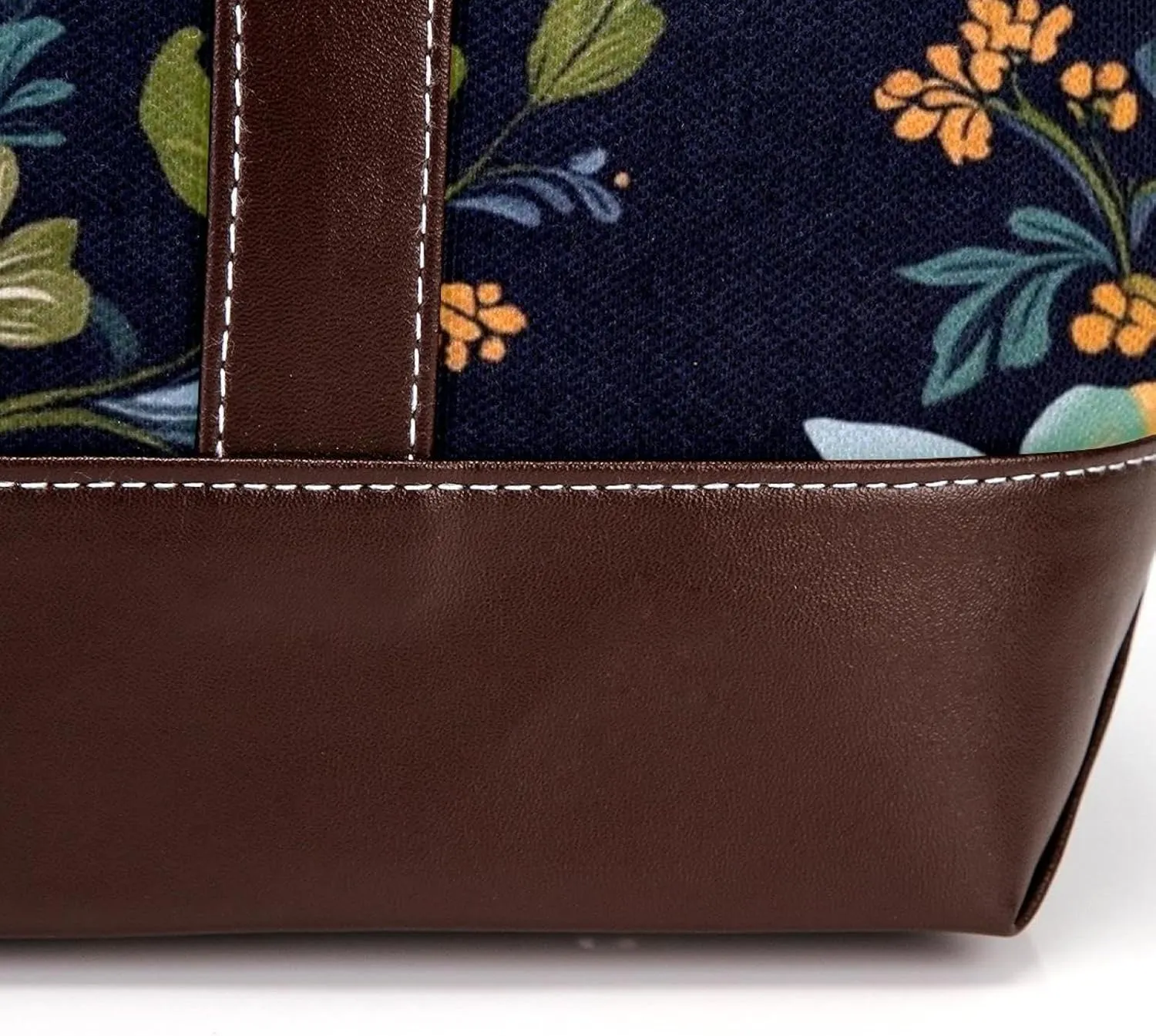 Boho Floral-34 Tote Bags Durable Leather Canvas Purses and Handbags for Women Top Handle Shoulder Satchel Hobo Bags