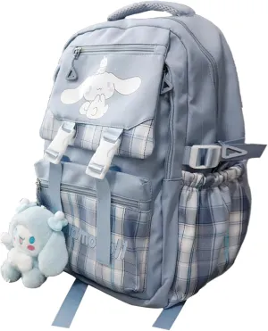 Cartoon Cute Backpack large capacity 18 Inch, With Plush Pendant Business Laptop Shoulders Backpack Travel Backpack, Srioal-4
