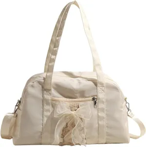 Casual Shoulder Bags for Women Cute Bowknot Hobo Bag Canvas Tote Bags Large Handbag Purse
