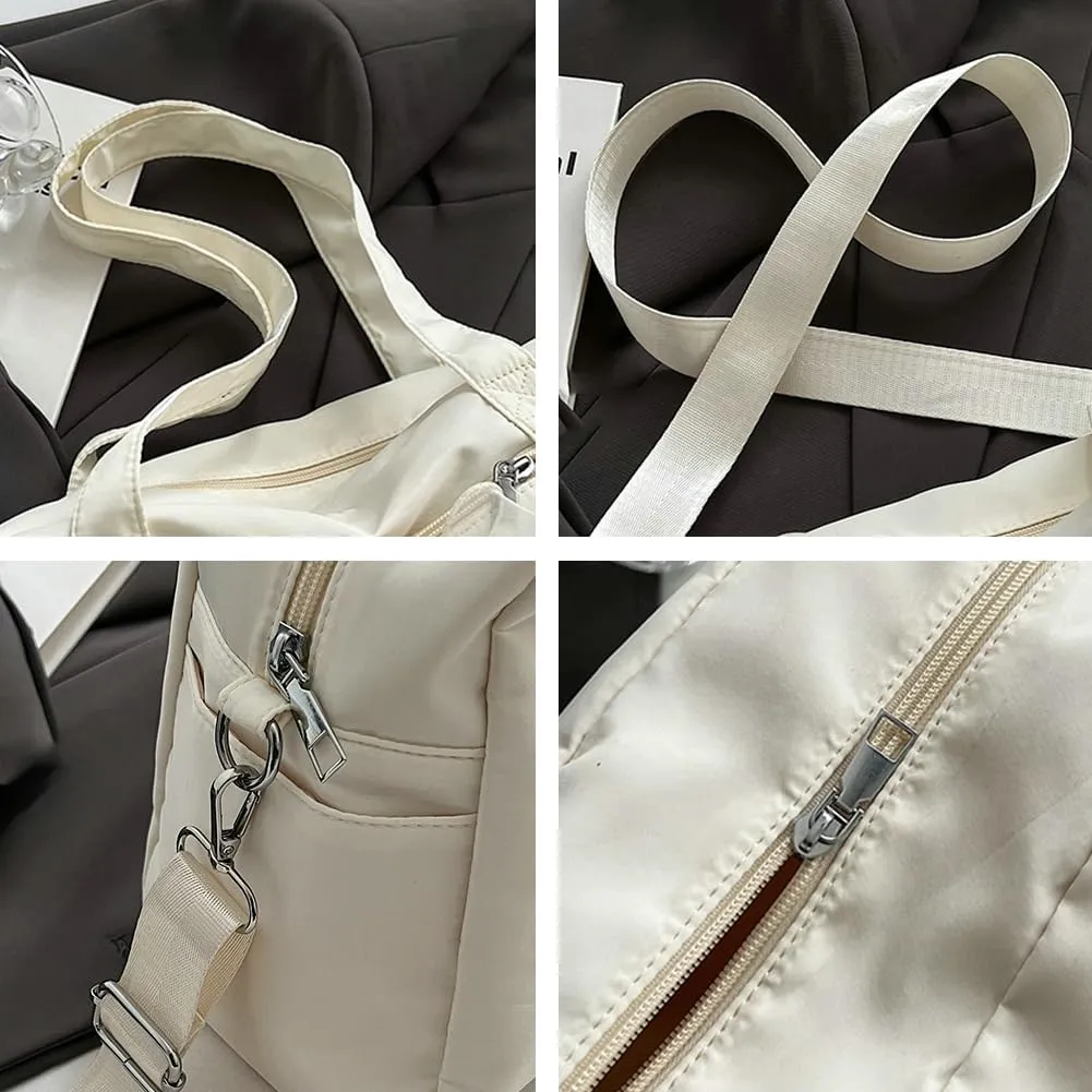 Casual Shoulder Bags for Women Cute Bowknot Hobo Bag Canvas Tote Bags Large Handbag Purse