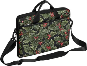 Christmas Modern Pattern Laptop Shoulder Bag Tablet Computer Notebook Sleeve Messenger Bags Carrying Case with Strap Briefcase Tote for 14 15 in Laptops