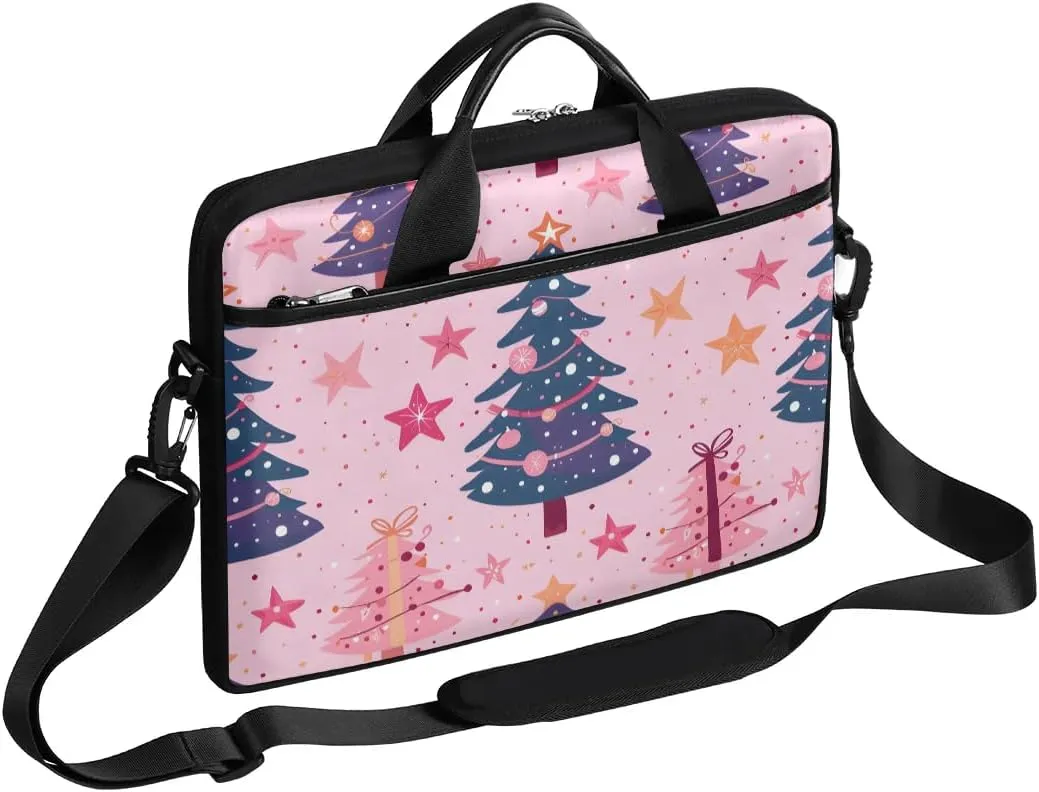 Christmas Tree Modern Laptop Shoulder Bag Tablet Computer Notebook Sleeve Messenger Bags Carrying Case with Strap Briefcase Tote for 14 15 in Laptops