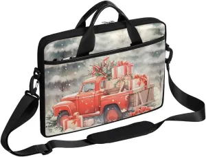 Christmas Winter Modern Decor Laptop Shoulder Bag Tablet Computer Notebook Sleeve Messenger Bags Carrying Case with Strap Briefcase Tote for 14 15 in Laptops
