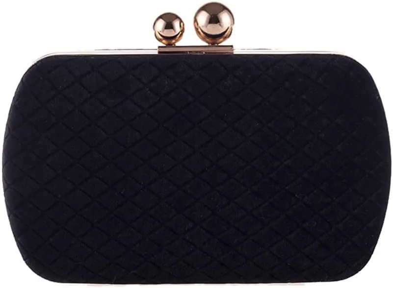 Classic Autumn Winter Velvet Rhinestone Women's Evening Bag Clutch Banquet Bag Chain Cross Clutch
