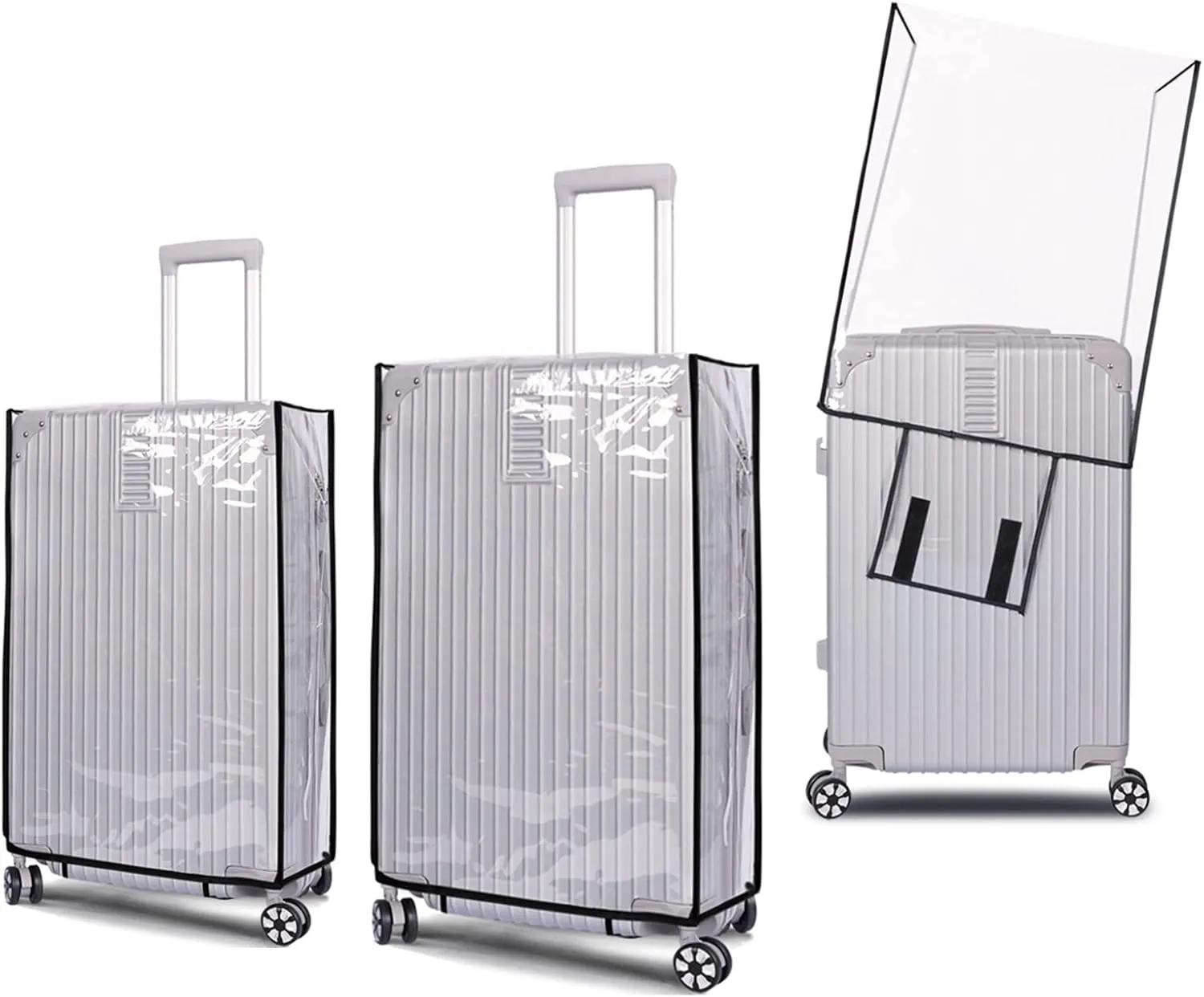 Clear PVC Suitcase Cover Protectors Transparent Luggage Cover Waterproof Wheeled Suitcase Dust Cover Dustproof Luggage Sleeve Protector (20 28)