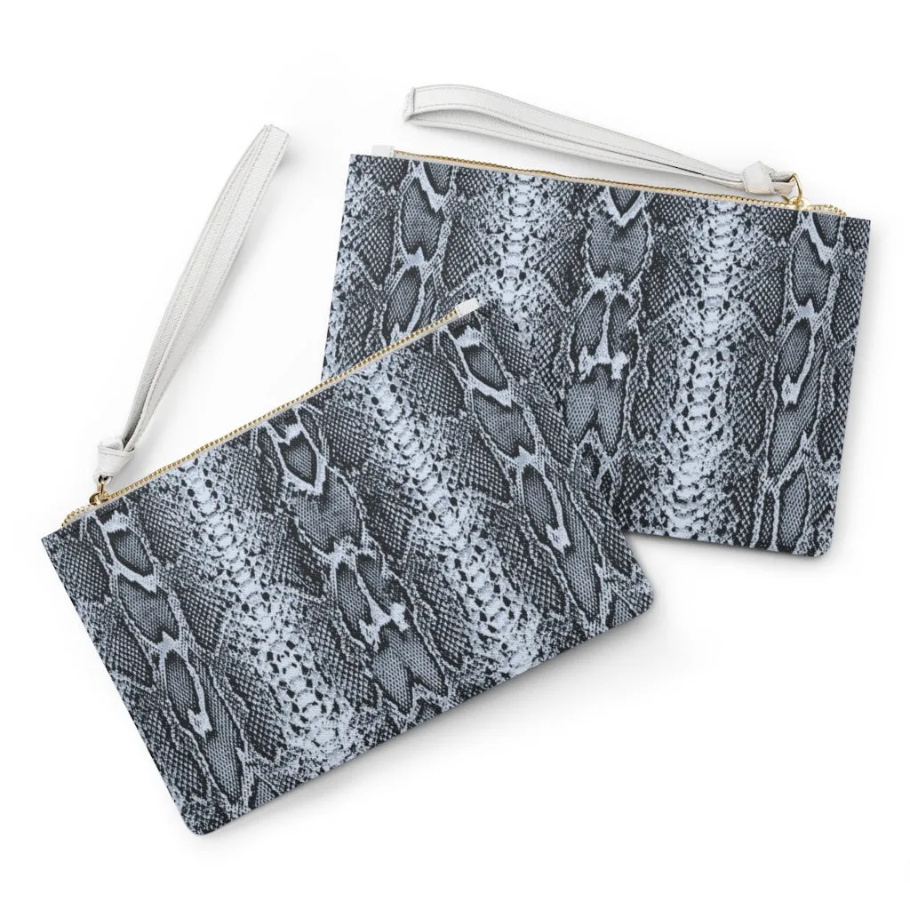 Clutch Bag-Grey Snake