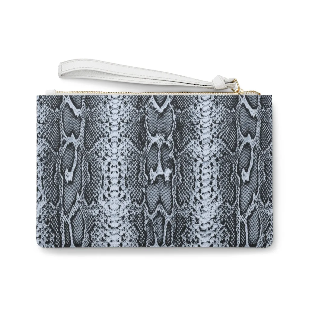 Clutch Bag-Grey Snake