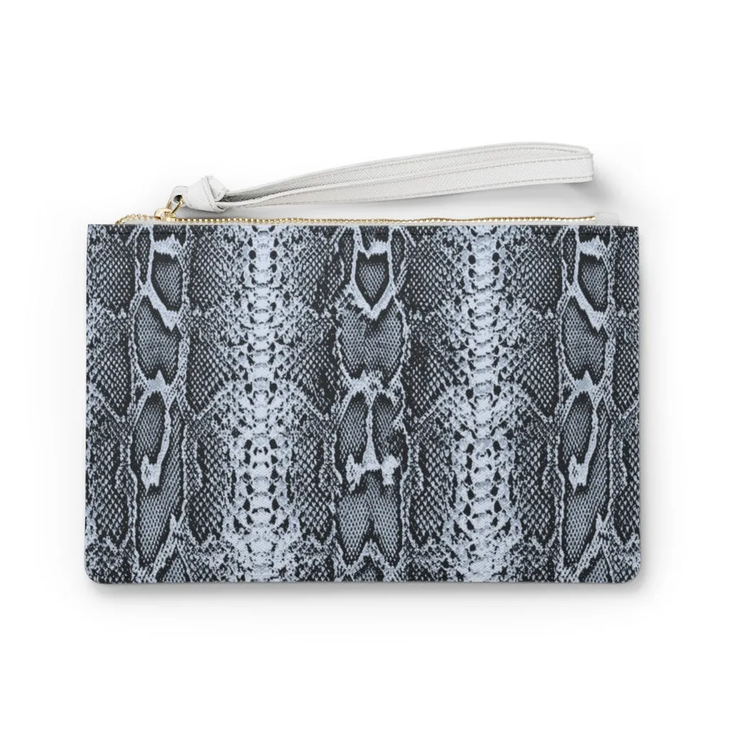 Clutch Bag-Grey Snake