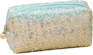 Colorful Glitter Makeup Bag - Perfect for Travel and Organization with Zipper Shine Handbag Carry Case for women girl