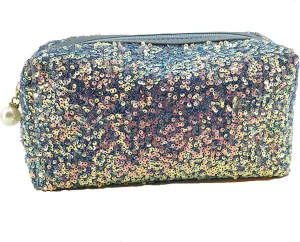 Colorful Glitter Makeup Bag - Perfect for Travel and Organization with Zipper Shine Handbag Carry Case for women girl