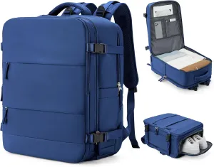 coowoz Travel Backpack for Women Man Carry On Backpack Mochila de Viaje Waterproof Teacher Personal Item Backpack Travel Bag Essentials Rucksack Airplane Accessories Must Haves Royal Blue