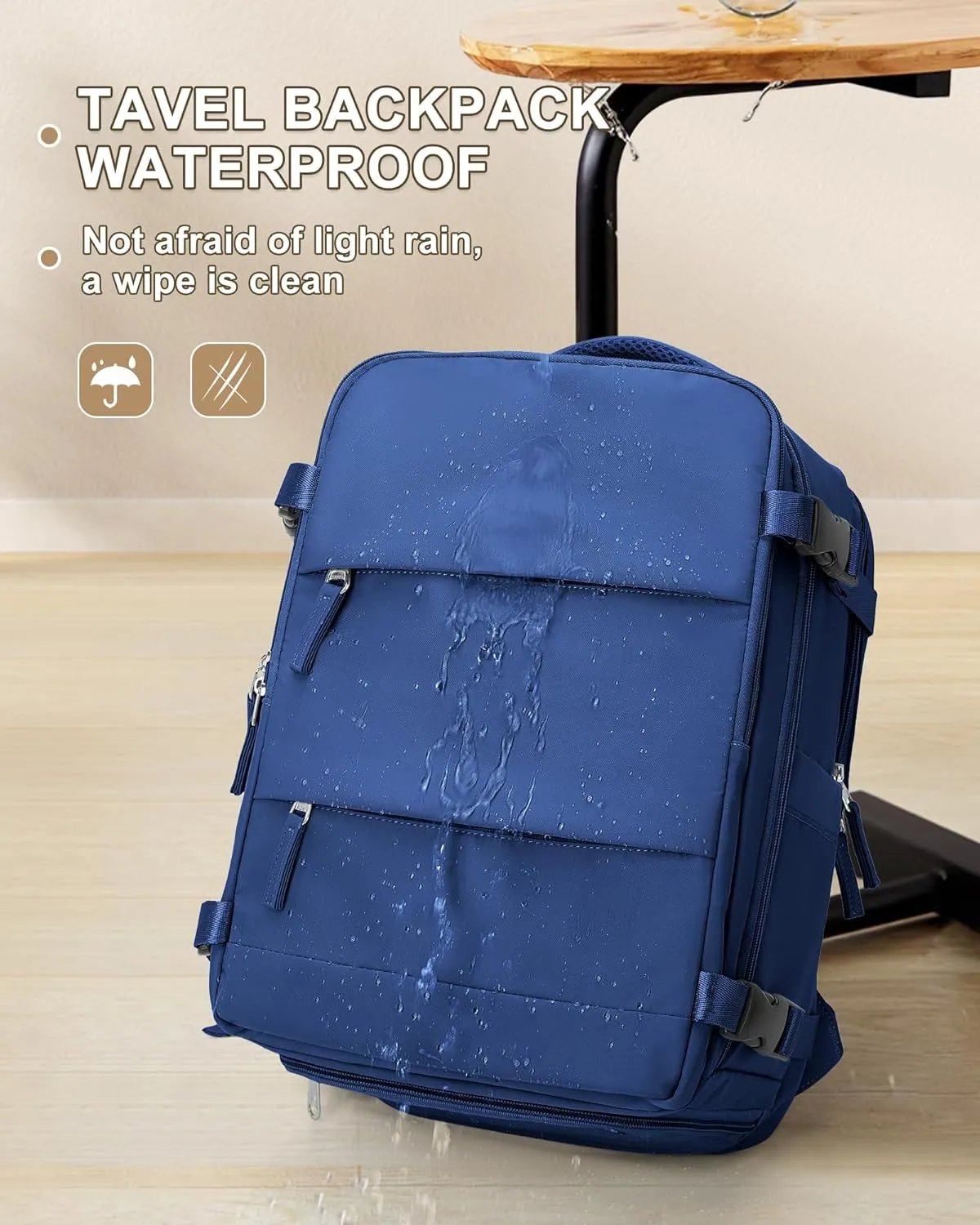 coowoz Travel Backpack for Women Man Carry On Backpack Mochila de Viaje Waterproof Teacher Personal Item Backpack Travel Bag Essentials Rucksack Airplane Accessories Must Haves Royal Blue