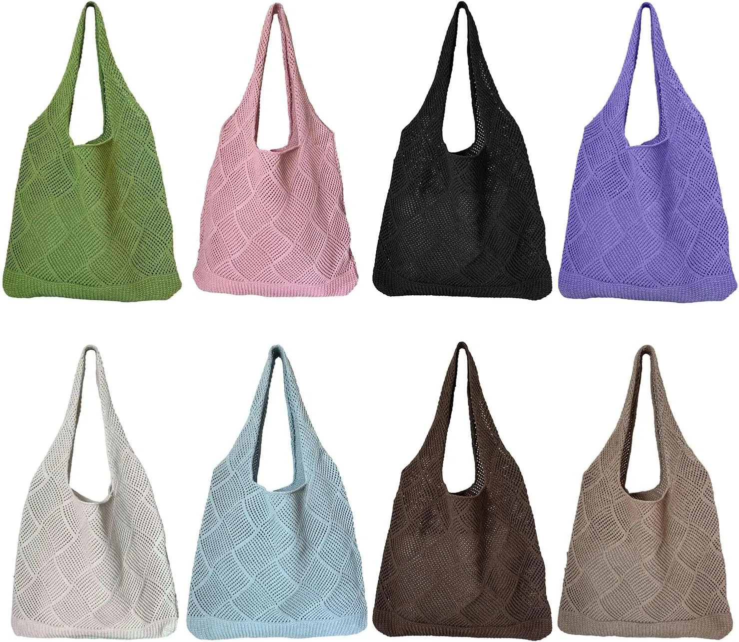 Crochet Tote Bag, Mesh Beach, Vacation Boho Tote Bag, Knit Summer Hobo Bags for Women