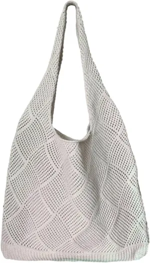 Crochet Tote Bag, Mesh Beach, Vacation Boho Tote Bag, Knit Summer Hobo Bags for Women