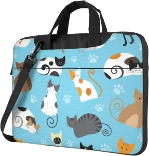 Cute Cats Tails Modern 13-15.6 Inch Laptop Bag For Man And Women, Computer Messenger Bag, Trendy Shoulder Strap Design