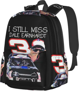 Dale Racer Earnhardt Backpack Casual Backpack Lightweight Travel Laptop Bag Classic Daypack for Men & Women