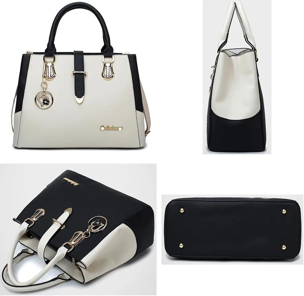 Dayfine Top Handle Handbags for Women PU Leather Satchel Handbag Tote Purse Shoulder Bags Crossbody Bag Briefcase Modern Lady