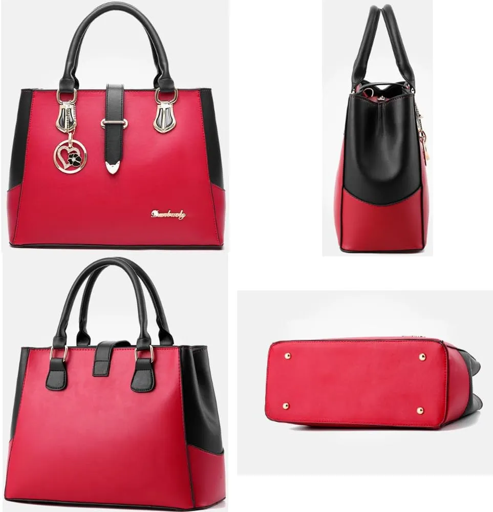 Dayfine Top Handle Handbags for Women PU Leather Satchel Handbag Tote Purse Shoulder Bags Crossbody Bag Briefcase Modern Lady