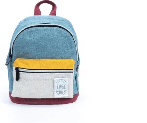 DIME BAGS Naturals | The Mystic | 100% Nepali Hemp Mini Travel Backpack (Boho Blue)