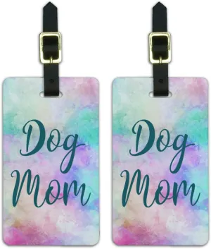 Dog Mom Luggage ID Tags Suitcase Carry-On Cards - Set of 2